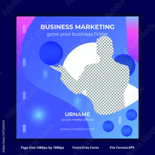 Social media  post marketing event advertising design vector