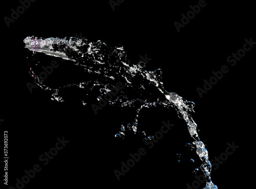 water splash high definition Isolated on black background