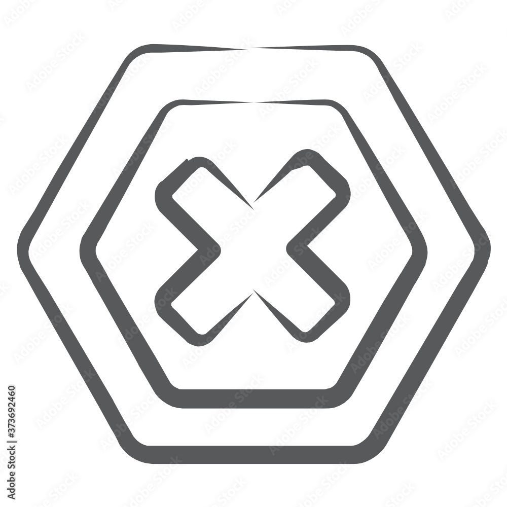 A vector style of cross, delete in editable style
A vector style of cross, delete in editable style