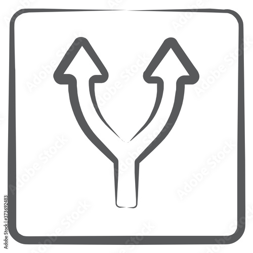 
Direction arrows vector in editable style 

