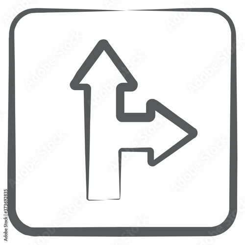 Road arrows vector in editable style 