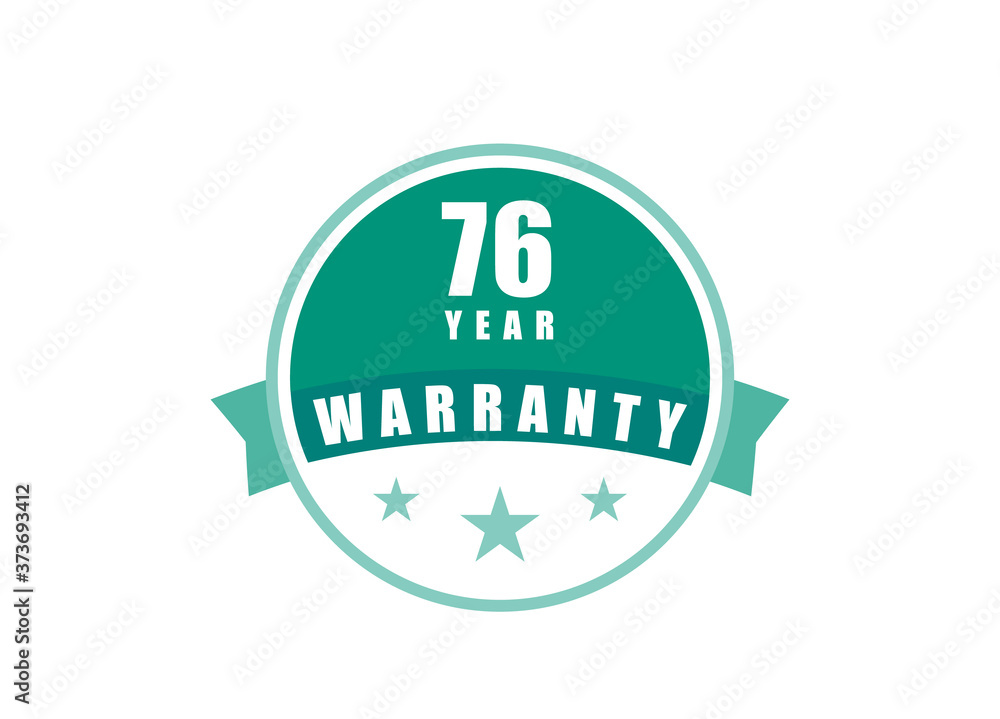 76 Year Warranty image vectors