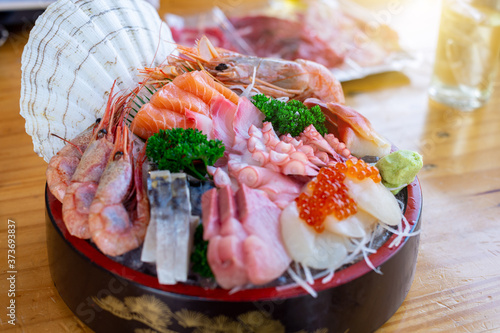 fresh sashimi combo of japan