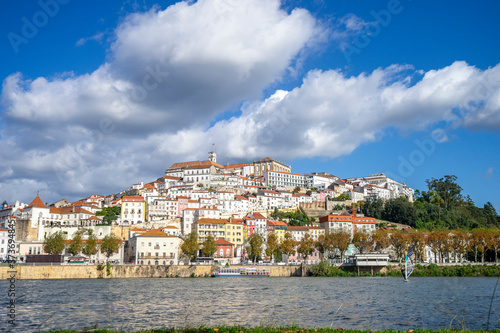Coimbra cityscape seen from Mondego river,  Portugal