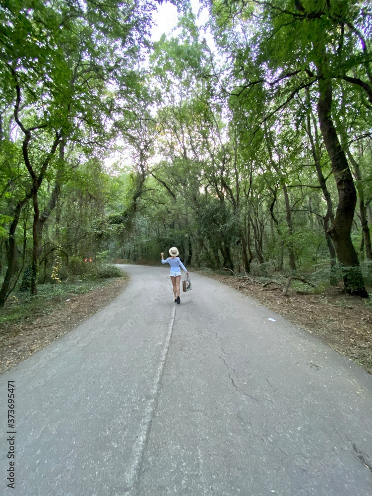 Fototapeta premium woman at the forest