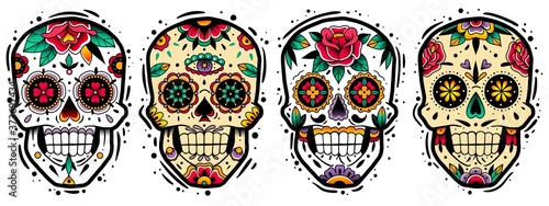 Mexican skulls set