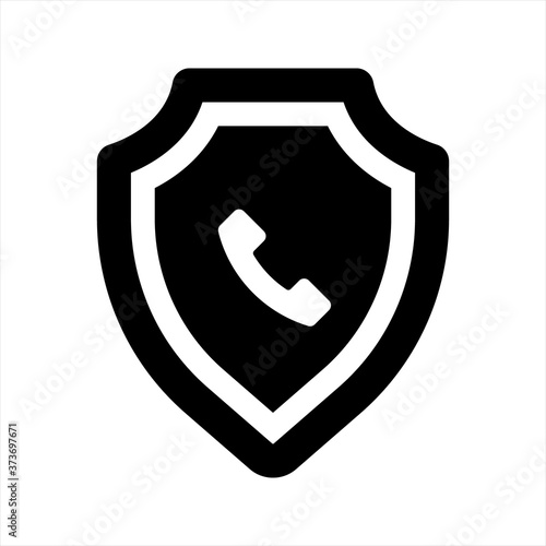 Call safety icon. Protection icon