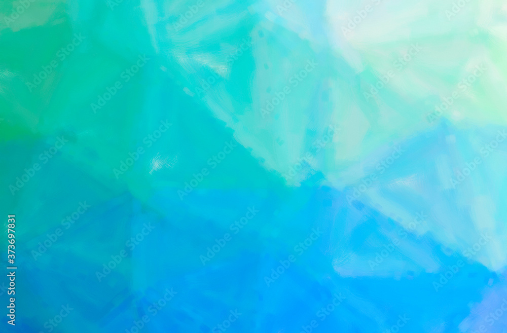 Abstract illustration of blue, green Dry Brush Oil Paint background