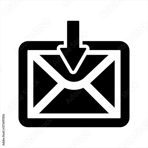 Archive download email mail icon. Download email icon