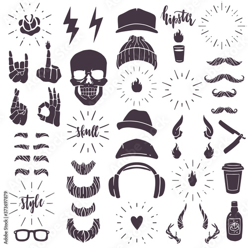 hipster accessories set