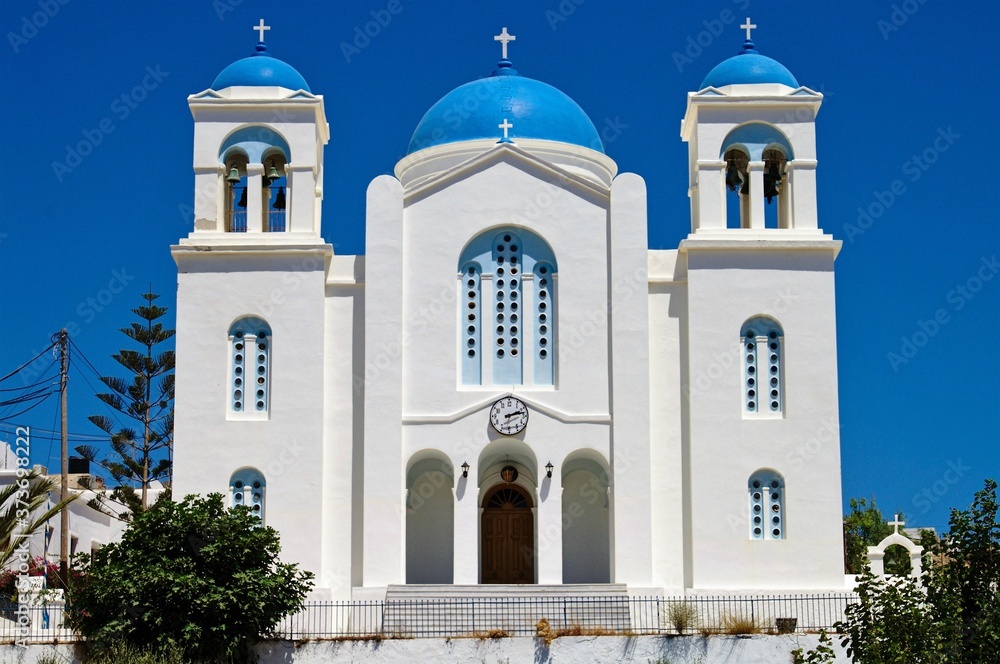 The Cathedral church of Ios, Ios island, Cyclades islands, Greece.