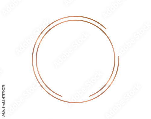 Gold circle frame vector.  Rose gold  circle  frame vector. 