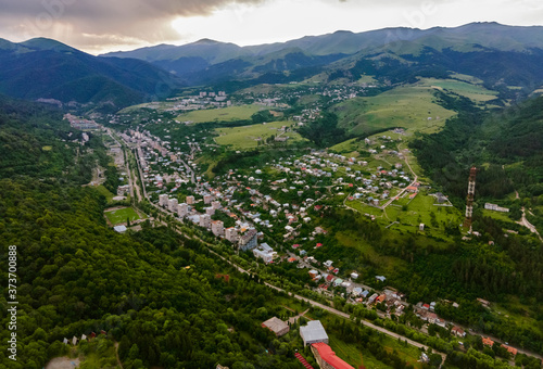 Aerial shot of the beautiful landscapes of Dilijan in Armenia photo