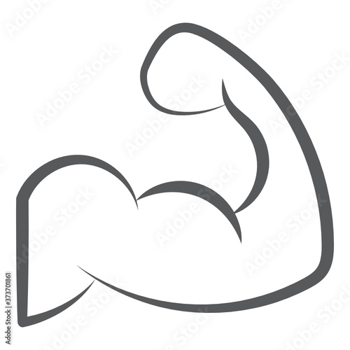 
Bicep muscle icon design, muscular arm 
