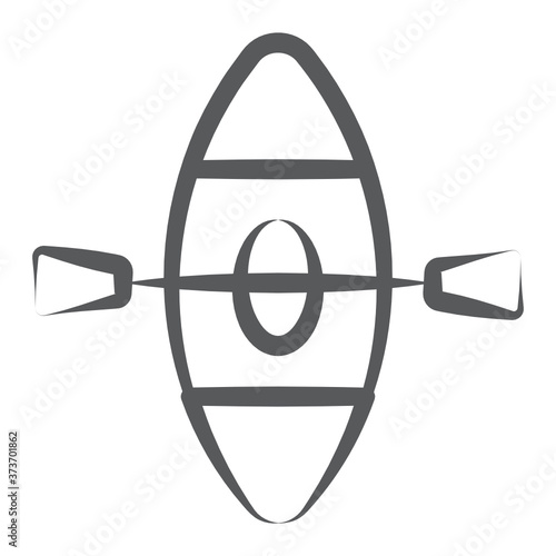 
Sailing boat icon style, watercraft in  vector 
