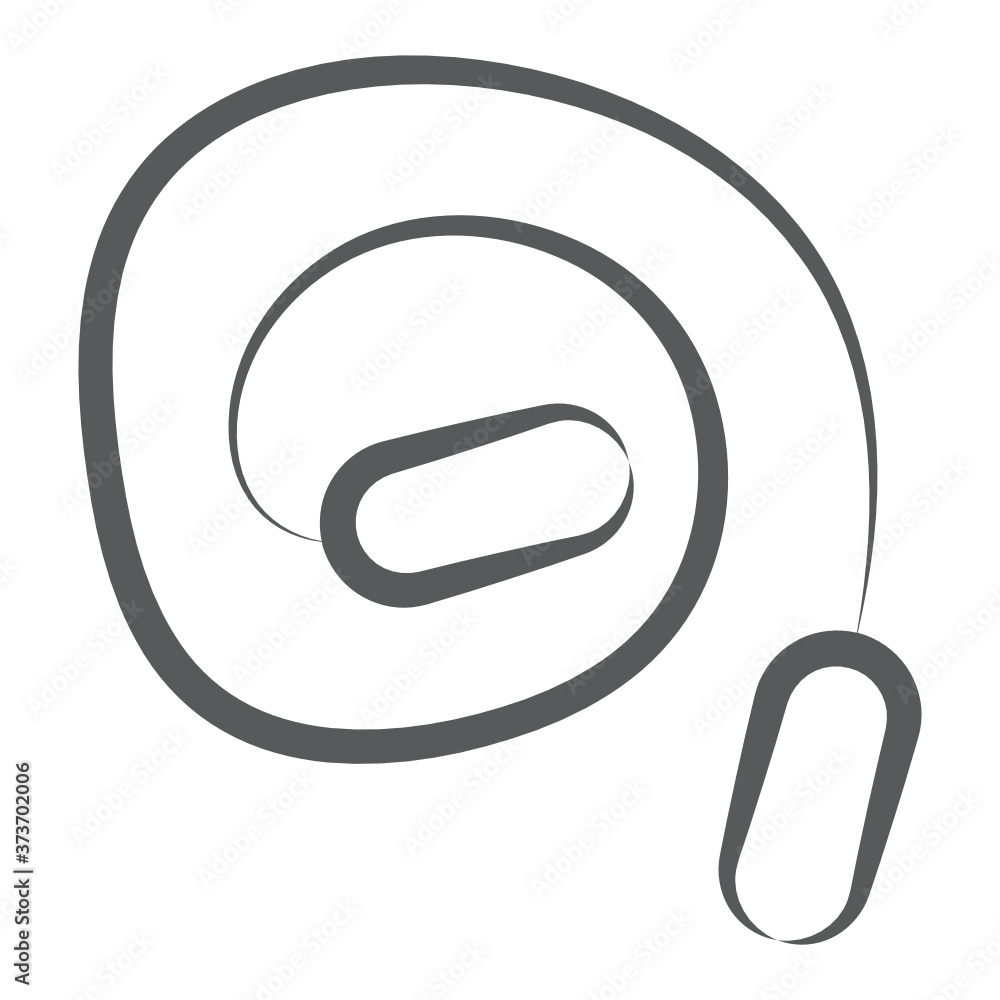 
Skipping rope icon in modern line style, fitness rope 
