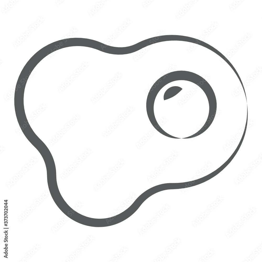 Icon design of fried egg for breakfast, hand drawn vector
Icon design of fried egg for breakfast, hand drawn vector