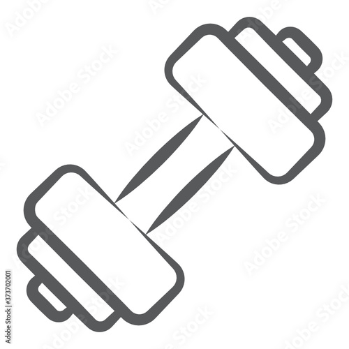 
Fitness dumbbell icon in modern style, fitness accessory 
