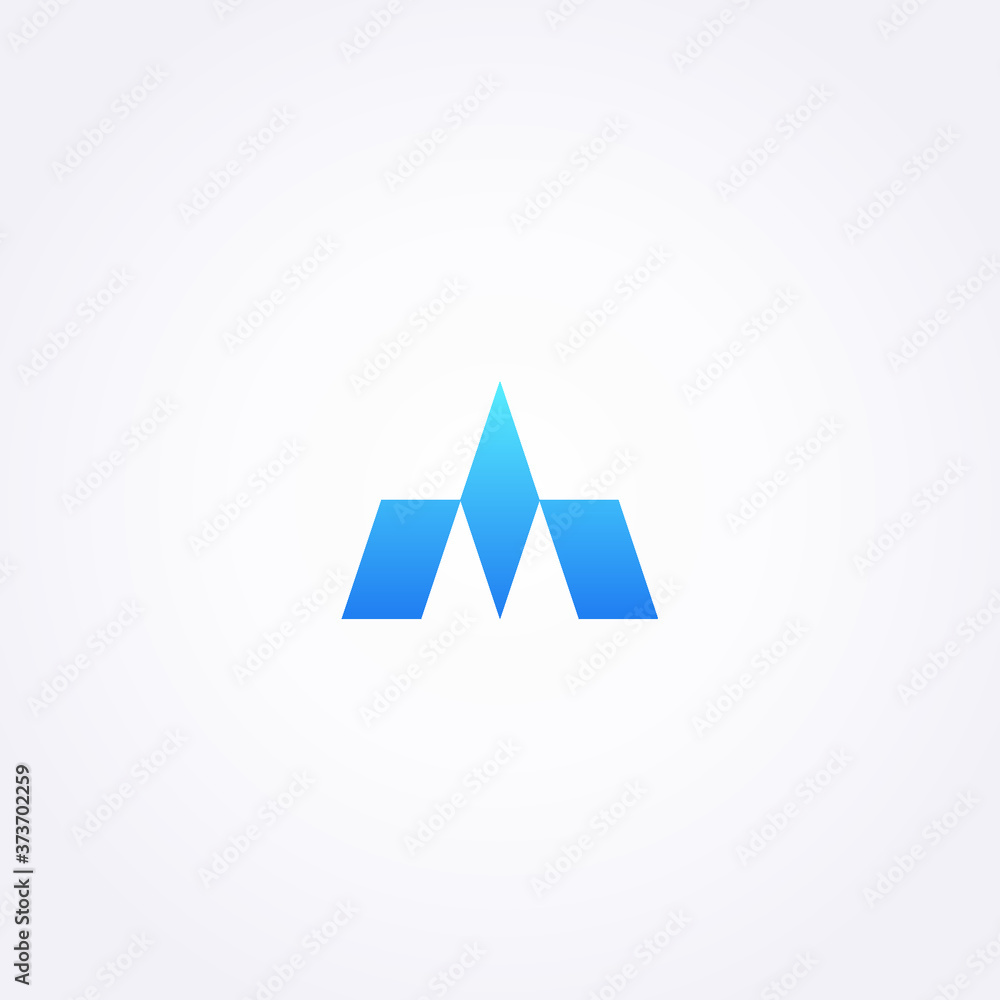 Black color of M letter logo. Initial logo concept vector Black color of M letter logo. Initial logo concept vector