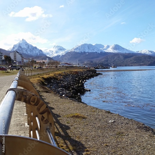 Ushuaia Tierra del Fuego Argentina Marine City and lighthouse