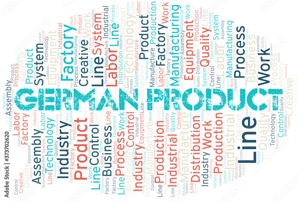 Obraz premium German Product word cloud create with text only.