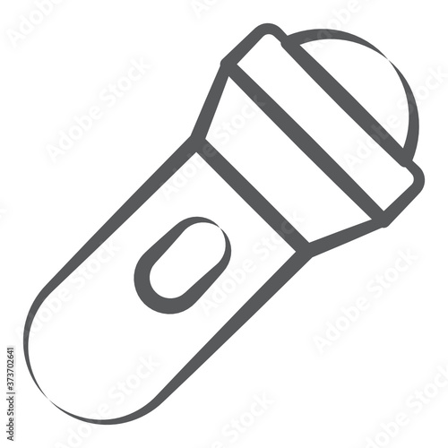 
An icon of torch light in hand drawn style 
