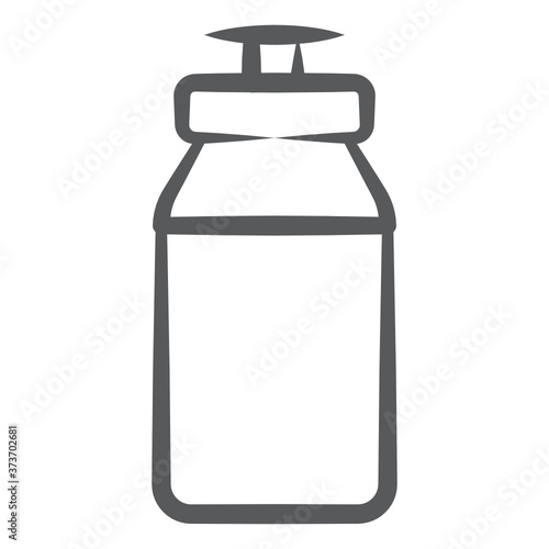 
Hand drawn vector of water bottle, sports bottle 
