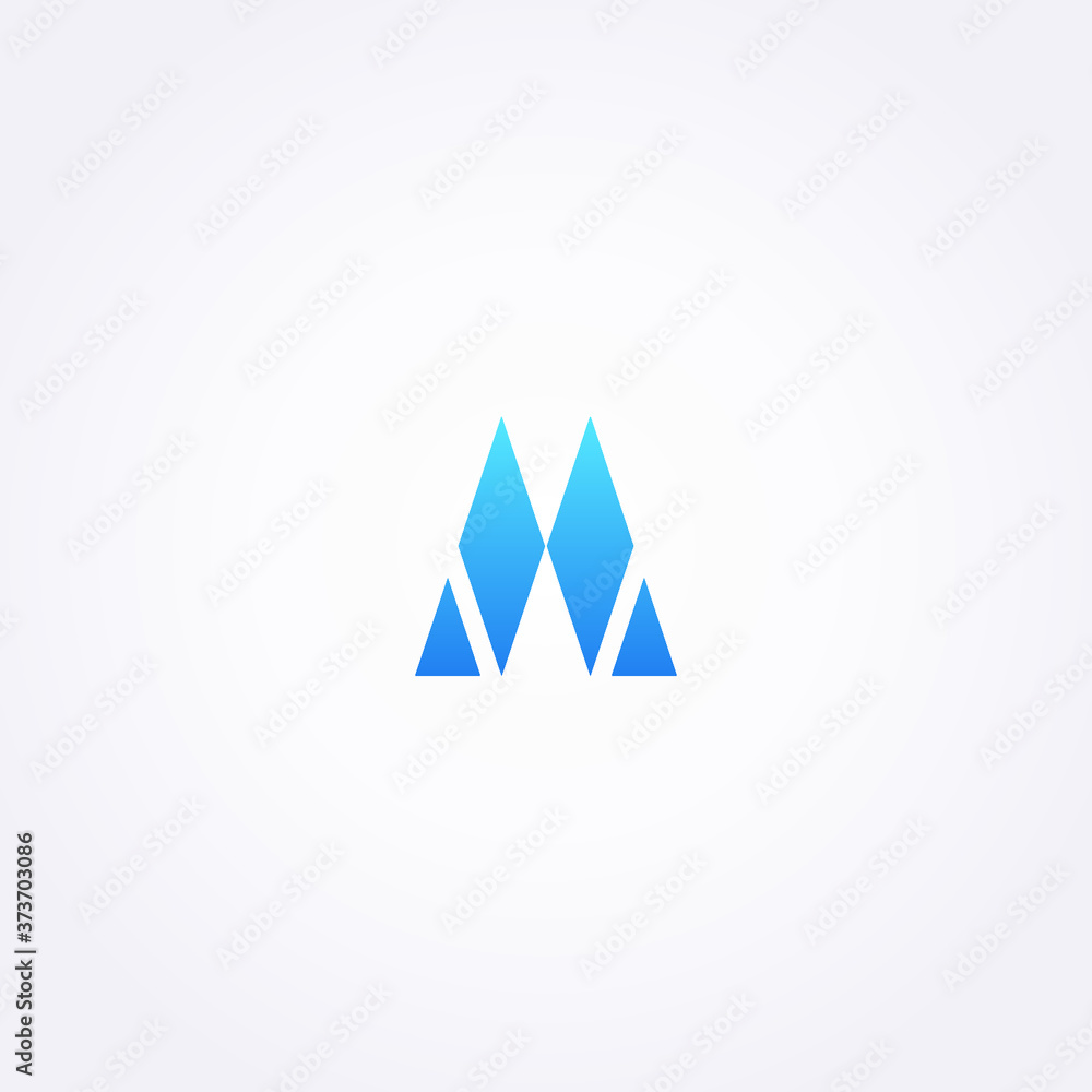 Black color of M letter logo. Initial logo concept vector Black color of M letter logo. Initial logo concept vector