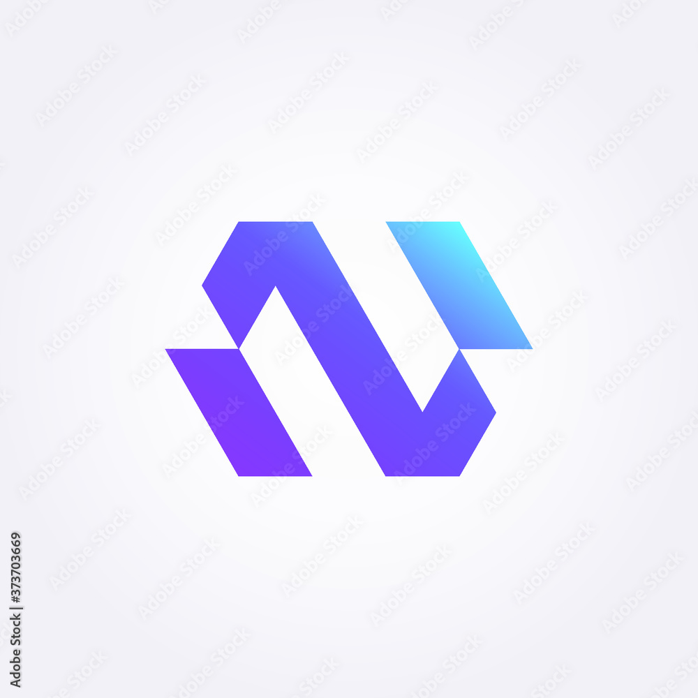 N letter creative logo design for digital company N letter creative logo design for digital company
