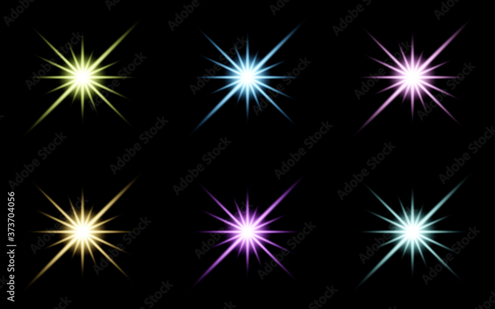 Glare star sparkling Glow Light Effect Set Glare star sparkling Glow Light Effect Set
