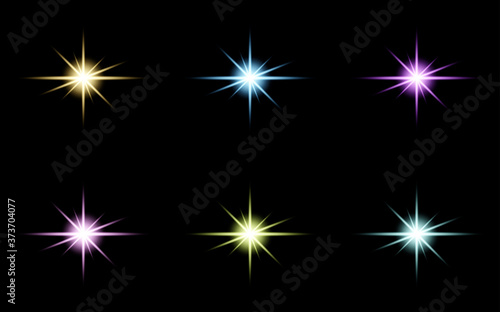 Glare star sparkling Glow Light Effect Set