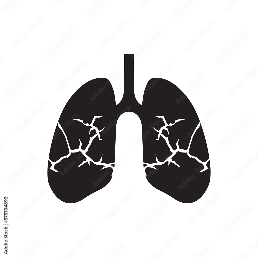 Lung logo design vector template Lung logo design vector template