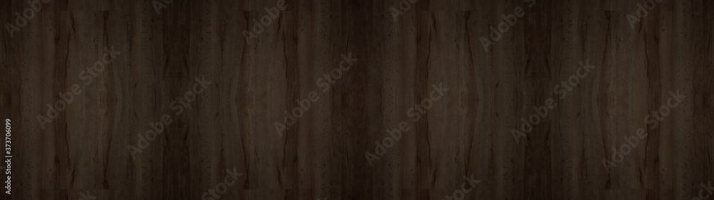 wood background banner wide panorama - top view of wooden solid wood flooring parquet laminate brushed oak country house floorboard dark - obrazy, fototapety, plakaty 