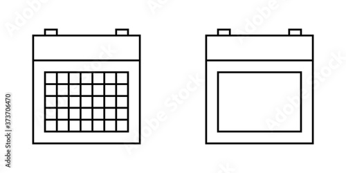 Conjunto de icono de calendario. calendario vector. Ilustración estilo líneas photo