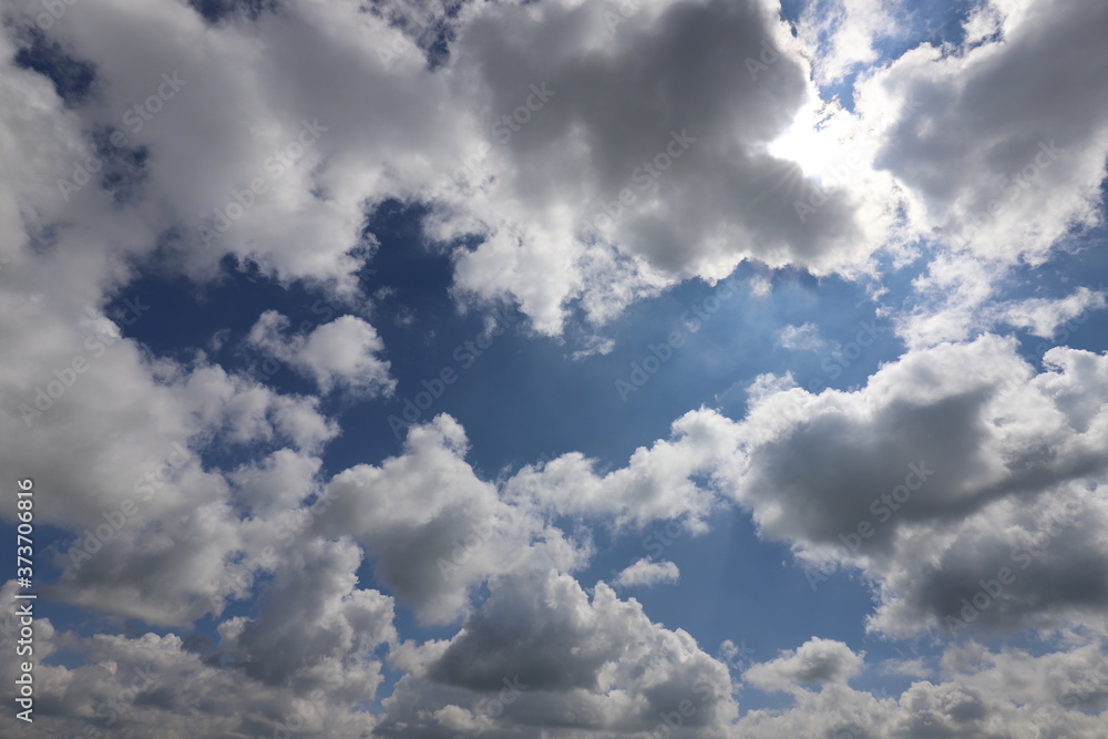 Obraz premium Beautiful Blue sky with clouds.