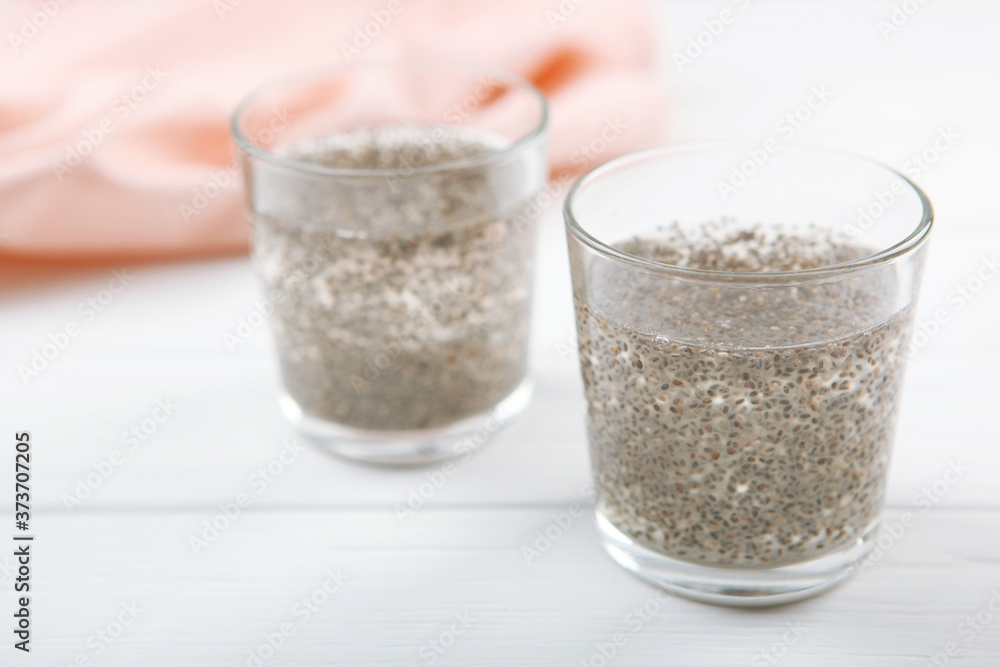 A glass of water with chia seeds. superfood, nutritional supplements, weight loss
A glass of water with chia seeds. superfood, nutritional supplements, weight loss