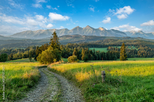 Beautiful summer landscape of Tatra mountains