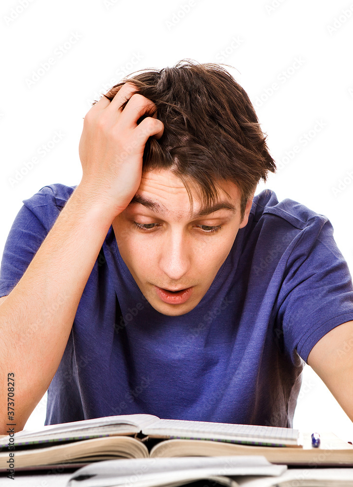 Troubled Student with a Books