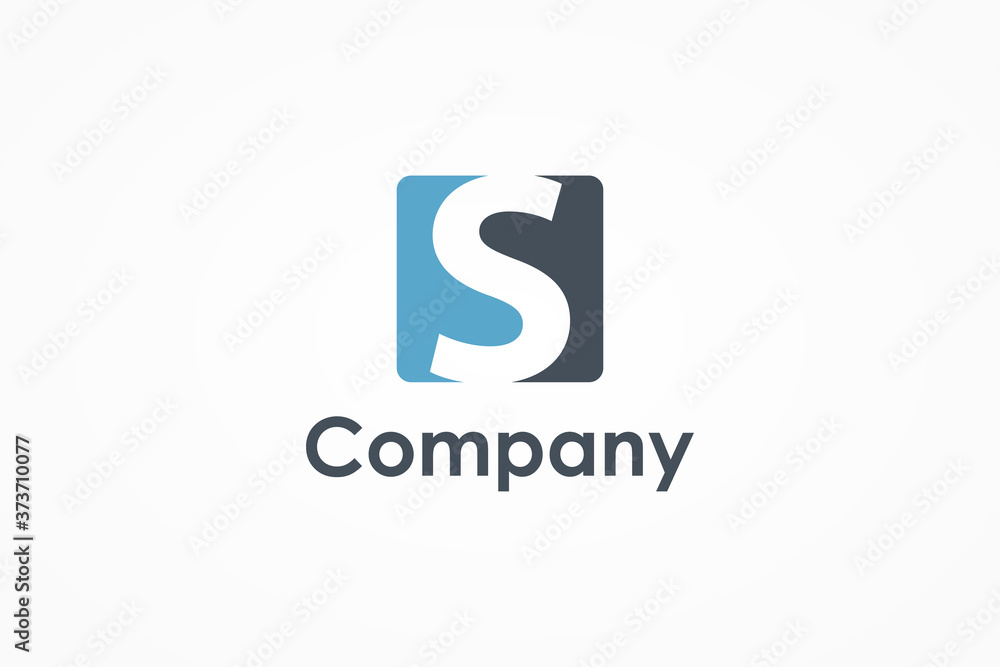 Initial Letter S Logo. Blue Square Rounded Shape with Negative Space Letter isolated on White Background. Usable for Business and Branding Logos. Flat Vector Logo Design Template Element Initial Letter S Logo. Blue Square Rounded Shape with Negative Space Letter isolated on White Background. Usable for Business and Branding Logos. Flat Vector Logo Design Template Element