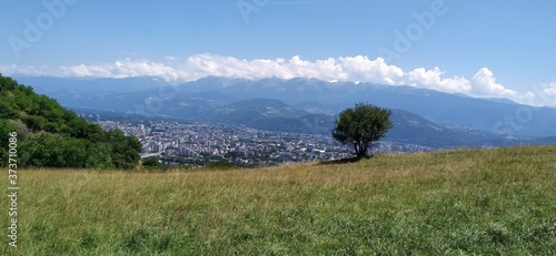 panoramique de Grenoble depuis le plateau