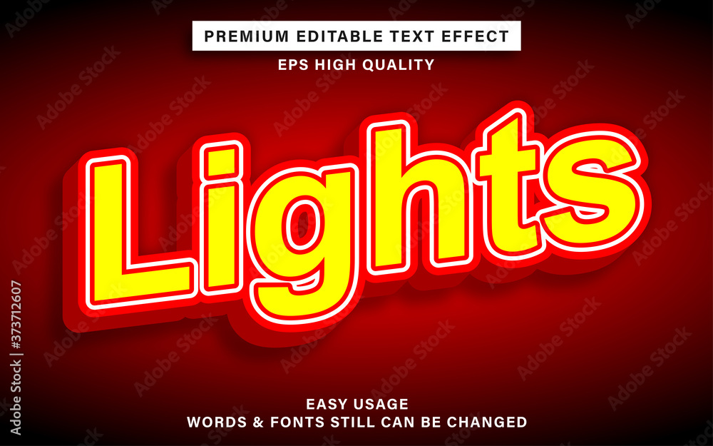 Lights text effect
