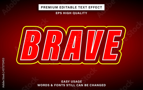 Brave text effect