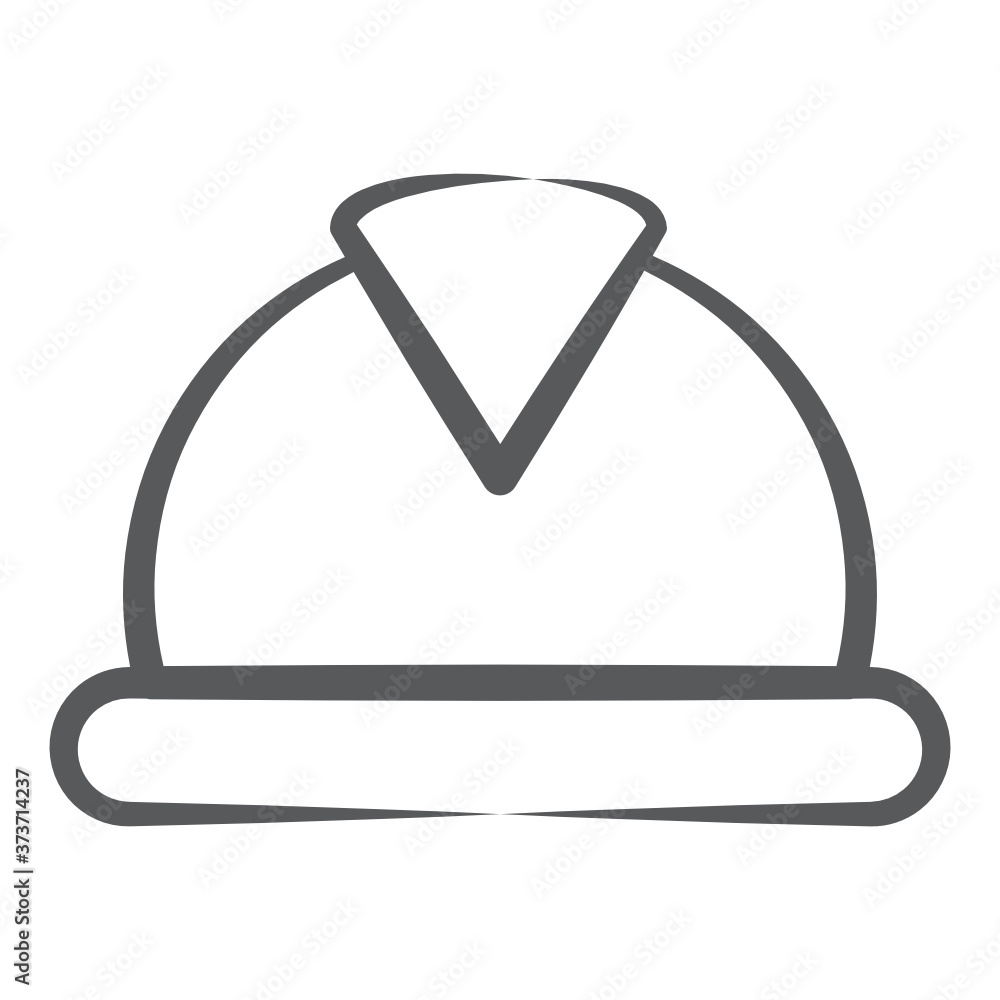 A head protection icon in linear design, labour hat vector
A head protection icon in linear design, labour hat vector