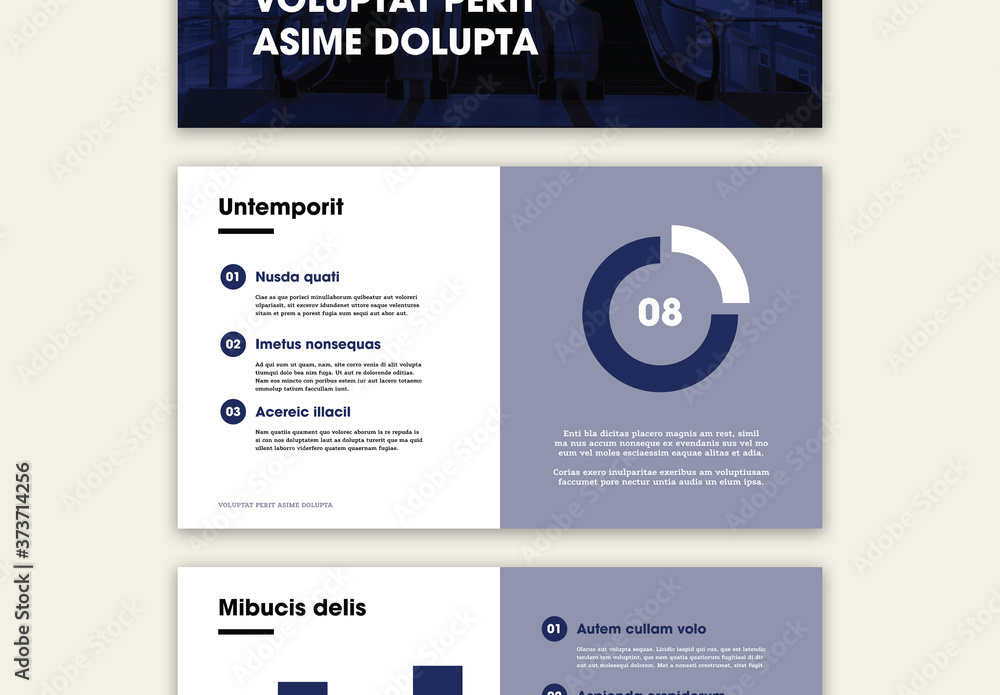 Blue Pitch Deck Layout Stock Template | Adobe Stock