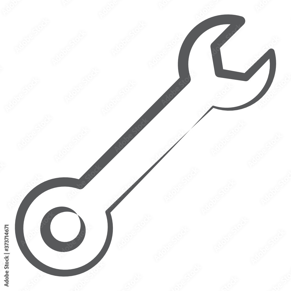 A linear vector design of wrench icon, mechanical tool
A linear vector design of wrench icon, mechanical tool