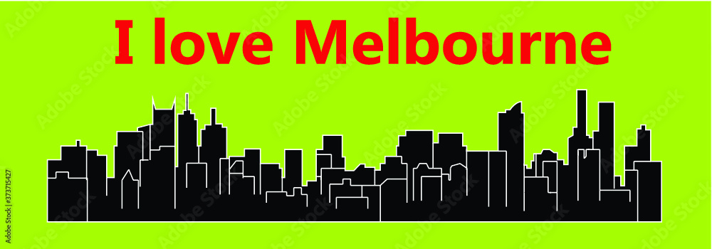 Melbourne, Australia (city silhouette)