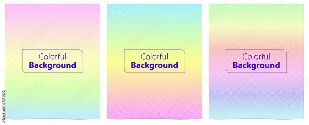 Fototapeta premium Set of unicorn color background design