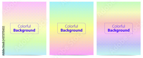 Set of unicorn color background design 