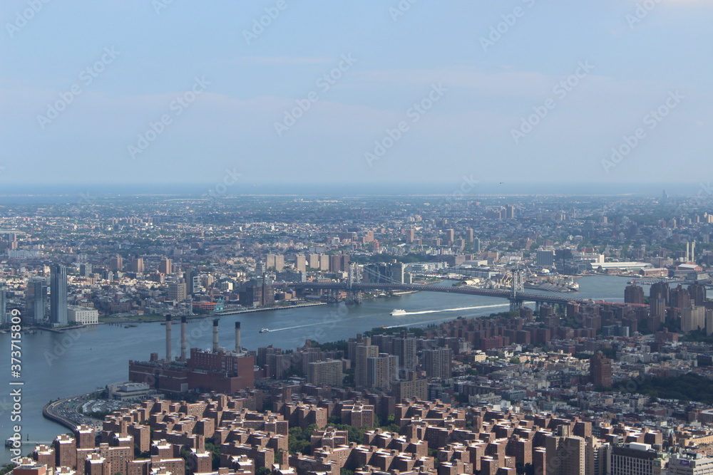 Aerial view of New York City.