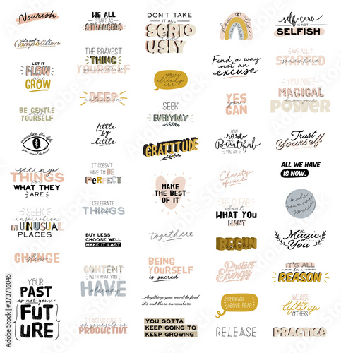 Motivational typography poster with cool quote. Isolated on white background. Trendy and cute lettering. Perfect for t shirt design, posters, stickers, banners, cards. Scandinavian style.